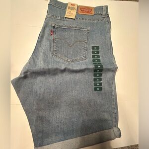 NEW Levis Denim Jean Shorts Womens Misses Sz 18 High Rise Bermuda Stretch